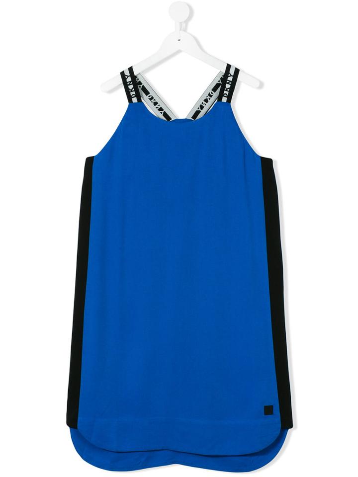 Dkny Kids - Strappy Mini Dress - Kids - Lyocell/viscose - 16 Yrs, Girl's, Blue