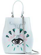 Kenzo Mini Embroidered Eye Bucket Bag - Blue