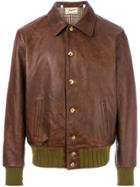 Levi's Vintage Clothing Elasticated Waist Leather Jacket - Brown