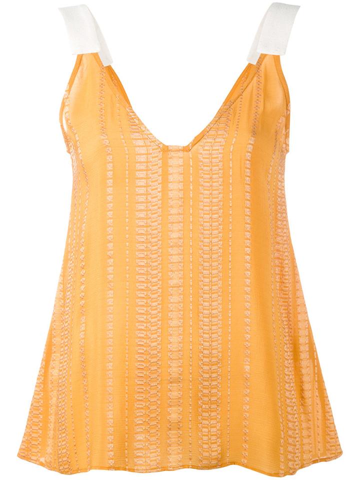 Istro Top - Women - Silk/rayon - 38, Yellow/orange, Silk/rayon, Zeus+dione