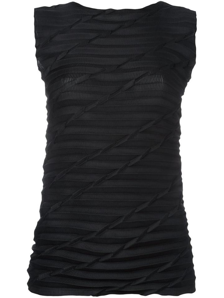 Issey Miyake Cauliflower Cauliflower Tank Top, Women's, Black, Polyester
