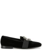 Manolo Blahnik Embellished Carlton Loafers - Black