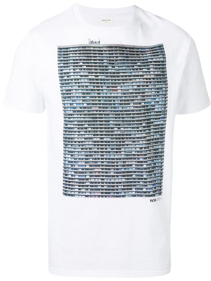 Wood Wood - Printed T-shirt - Men - Cotton - M, White, Cotton