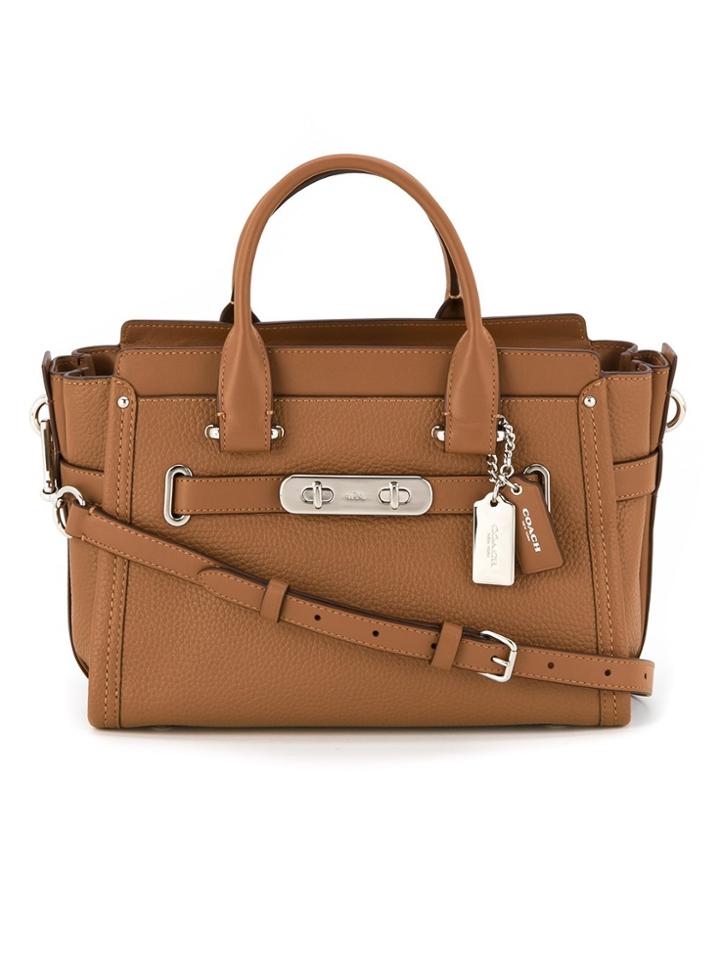 Coach Small 'swagger 27' Tote - Brown