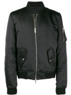Unravel Project Satin Bomber Jacket - Black