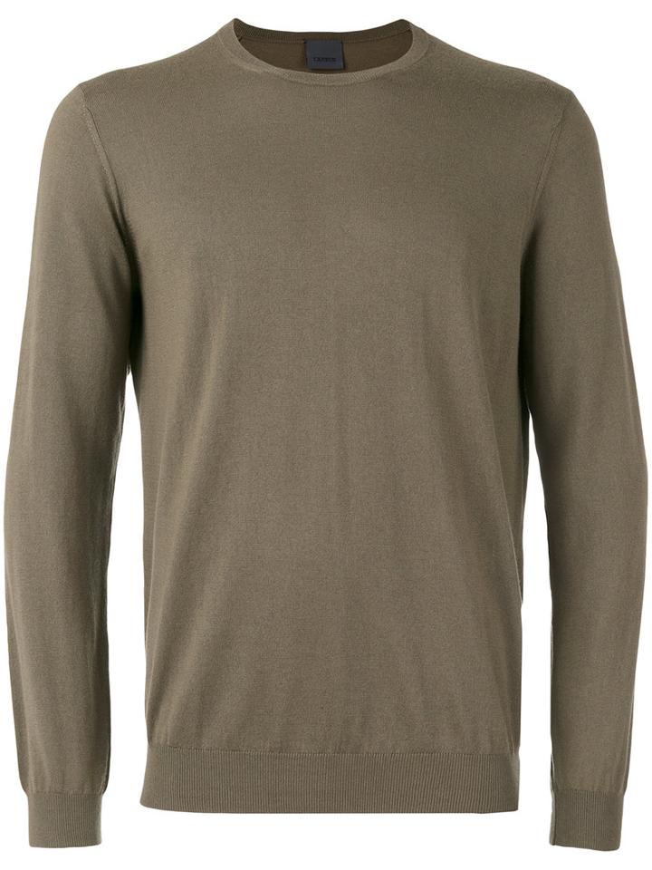 Laneus Crew-neck Jumper, Men's, Size: 50, Green, Silk/cashmere