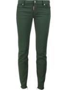 Dsquared2 'twiggy' Medium Waist Jeans, Women's, Size: 38, Green, Cotton/spandex/elastane