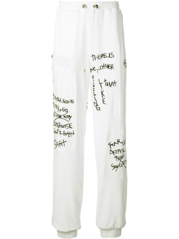 Selfmade By Gianfranco Villegas Slogan Track Pants - White