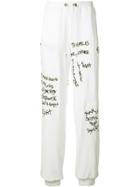 Selfmade By Gianfranco Villegas Slogan Track Pants - White