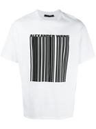Alexander Wang Bonded Barcode T-shirt, Men's, Size: 52, White, Cotton