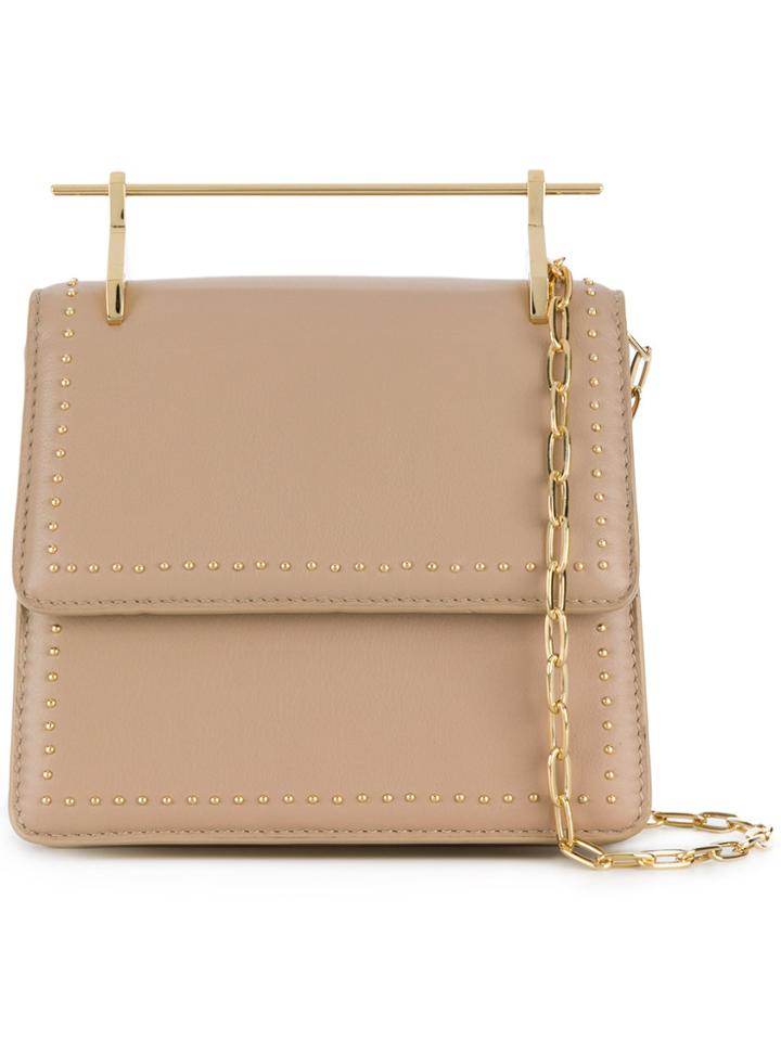 M2malletier Mini M013 Collectionneuse Studded Shoulder Bag - Nude &