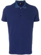 Fendi Logo Embroidered Polo Shirt - Blue