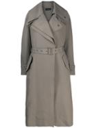 Low Classic Belted Cotton Blend Raincoat - Green