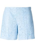 Blugirl Floral Lace Shorts - Blue