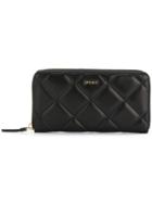 Dkny Logo Quilted Wallet - Black