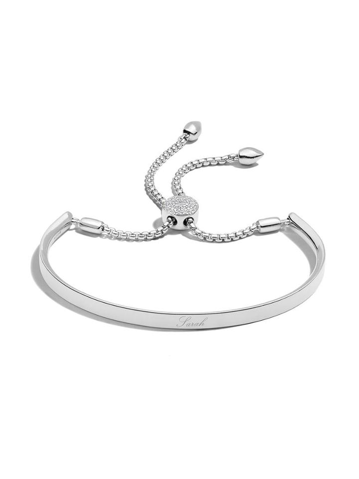 Monica Vinader Fiji Diamond Toggle Bracelet - Silver
