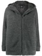 Aspesi Knitted Hooded Jacket - Grey