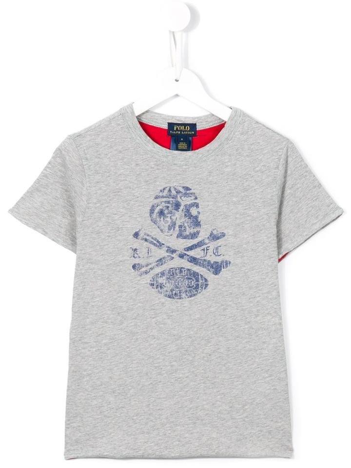 Ralph Lauren Kids Reversible T-shirt, Boy's, Size: 6 Yrs, Grey