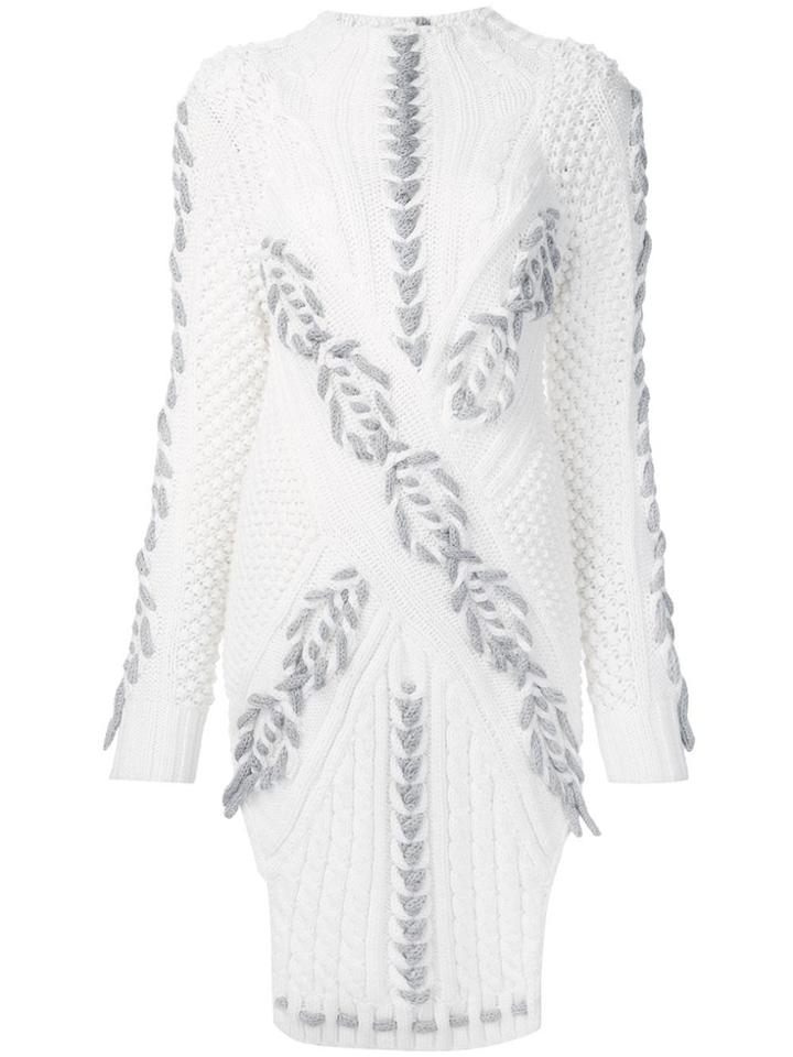 Prabal Gurung Braided Knit Jumper - White
