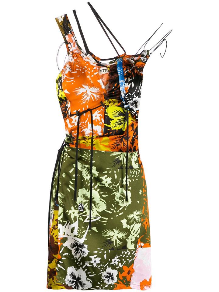 Ottolinger Hibiscus Print Dress - Green