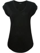 Joseph Curved Hem T-shirt, Women's, Size: Xl, Black, Viscose