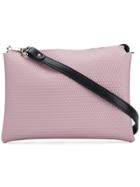 Gum Top Zip Shoulder Bag - Pink & Purple