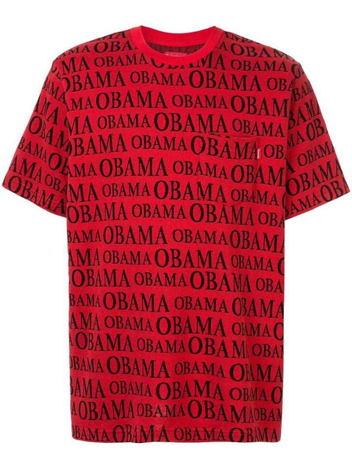 Supreme Obama-jacquard T-shirt - Red