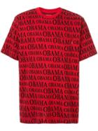 Supreme Obama-jacquard T-shirt - Red