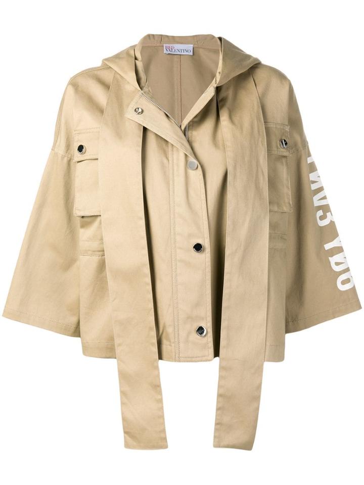 Red Valentino Cropped Military Jacket - Neutrals