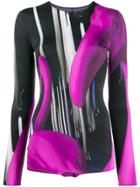 Maison Margiela Printed Jersey Bodysuit - Pink