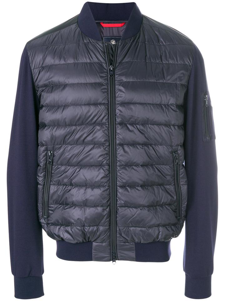 Fay Padded Bomber Jacket - Blue