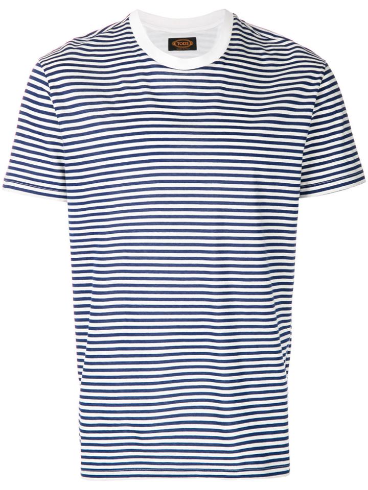 Tod's Striped T-shirt - White