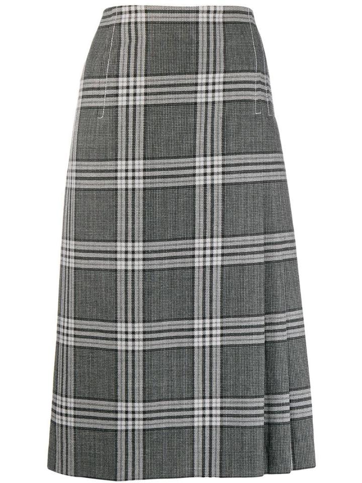 Marni Plaid Skirt - Grey