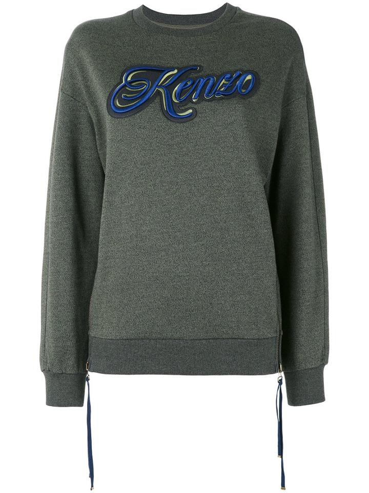 Kenzo - Logo Print Sweatshirt - Women - Cotton/nylon/polyester - S, Green, Cotton/nylon/polyester