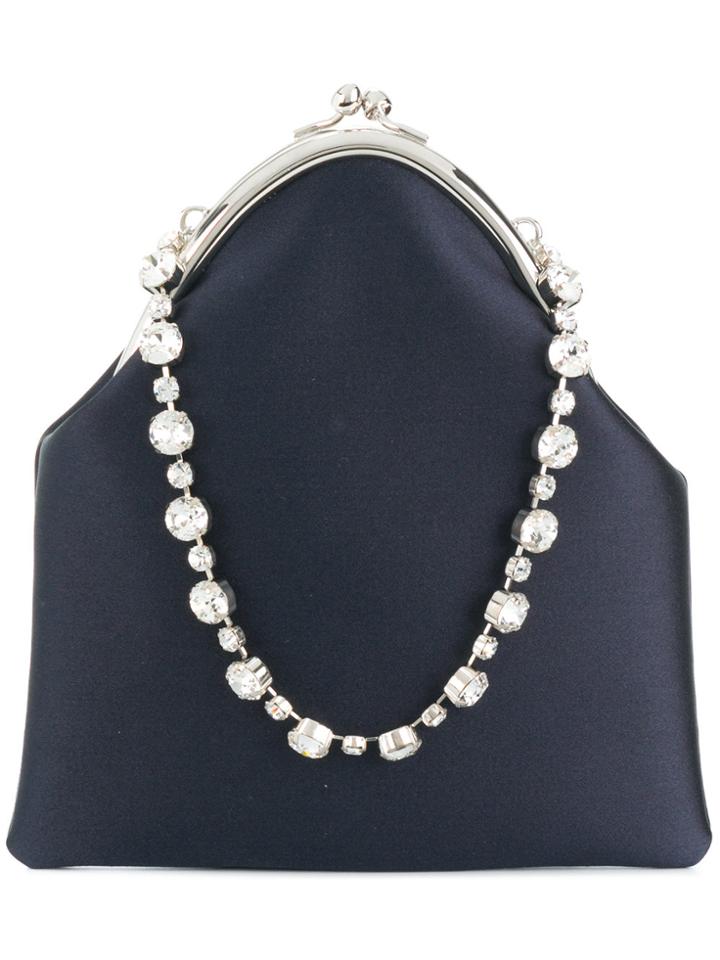 Ca & Lou Embellished Clutch Bag - Blue