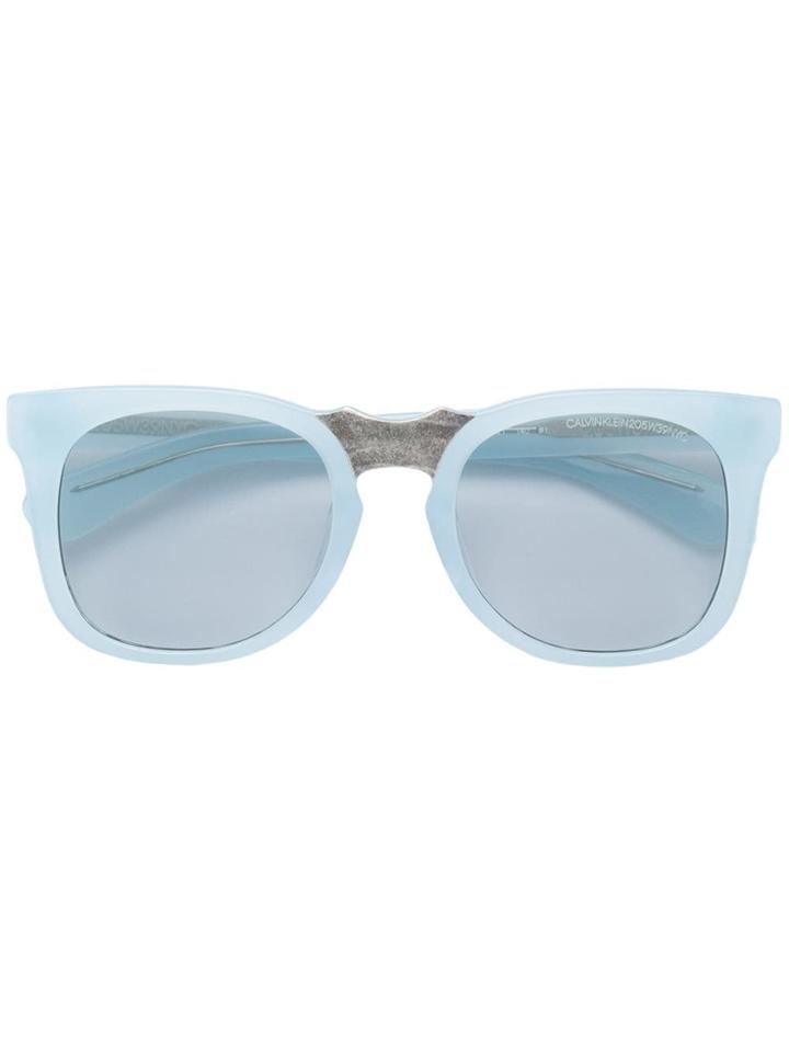 Calvin Klein 205w39nyc Square Shaped Sunglasses - Blue