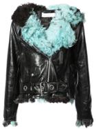 Marques'almeida Fitted Fur Biker Jacket - Black