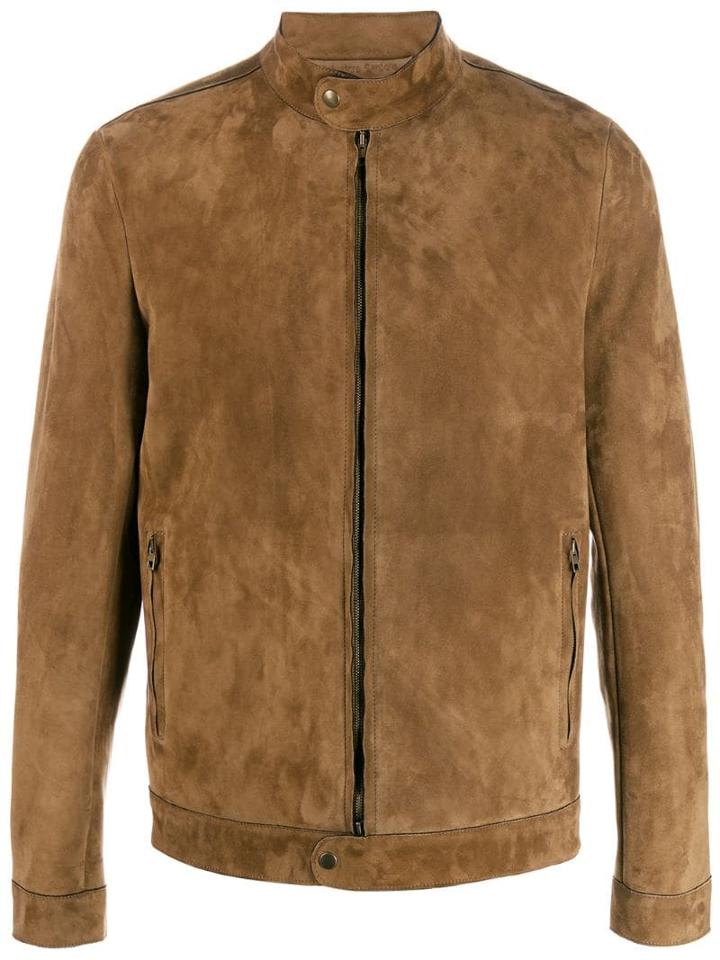 Salvatore Santoro Textured Zip Up Jacket - Brown