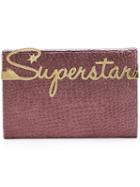 Charlotte Olympia - 'superstar Vanity' Clutch - Women - Calf Leather - One Size, Pink/purple, Calf Leather