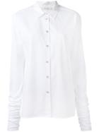 Comme Des Garçons Ruffled Trim Shirt - White