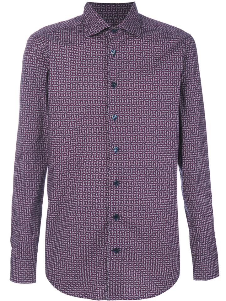 Etro Micro Paisley Print Shirt - Pink & Purple