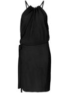 Lost & Found Ria Dunn Side Tie Halterneck Dress - Black