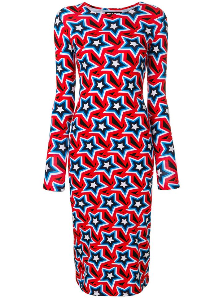 House Of Holland Star Print Dress - Red
