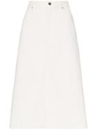 Goldsign High Waisted A-line Denim Skirt - Neutrals
