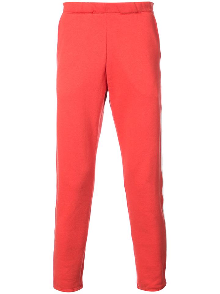 The Elder Statesman Stripe Side Panel Track Pants - Red