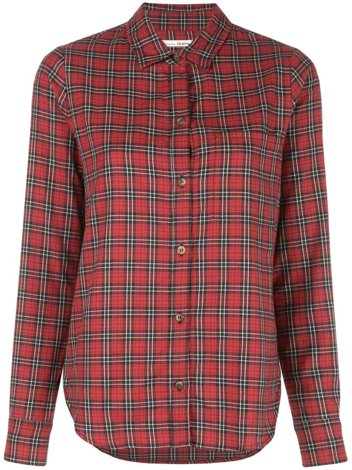 Reformation Sara Button Down Shirt - Red