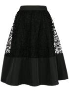 Gloria Coelho Flared Skirt - Black