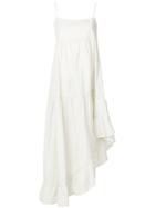 8pm Asymmetric Frill Hem Maxi Dress - White