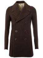 Rick Owens Classic Peacoat, Men's, Size: 52, Grey, Cotton/linen/flax/polyamide/virgin Wool