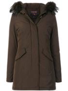 Woolrich Feather Down Parka Coat - Brown